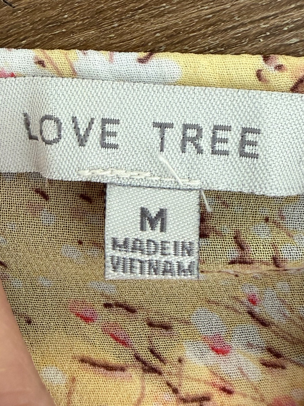 Love Tree Yellow Floral Tie-Front Puff Sleeve Crop Top M Cottagecore Coquette - Picture 2 of 9